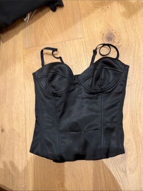 Wilfred Black Satin Bustier Camisole